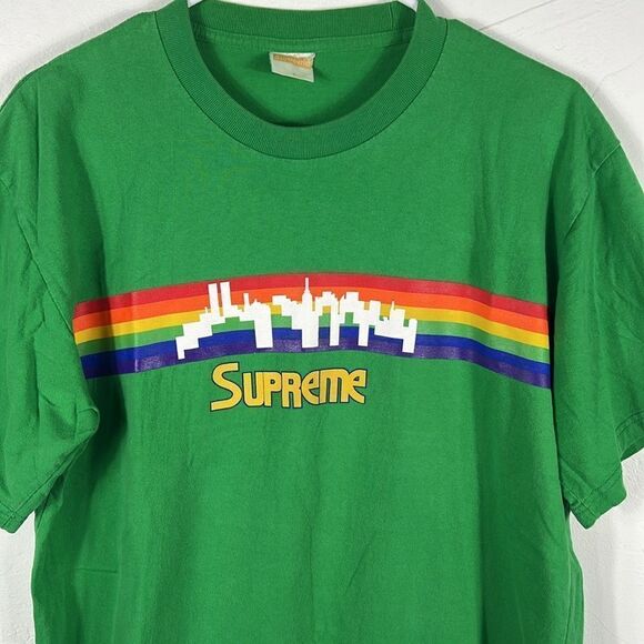 🔥🏀 Rare Vintage SUPREME NYC skyline Denver Nuggets Tee -Limited Edition -Sz Lg